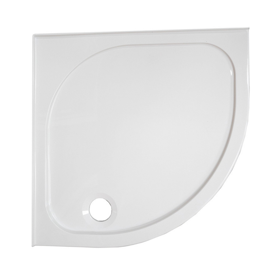 Coram Showers Stone Resin Quadrant 2 Upstand Shower Tray (2 sizes, White)