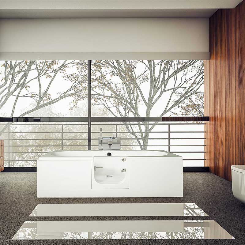 Mantaleda Cortega Walk-In Bathtub (1 size, 2 styles, White) - Brand New Bathrooms