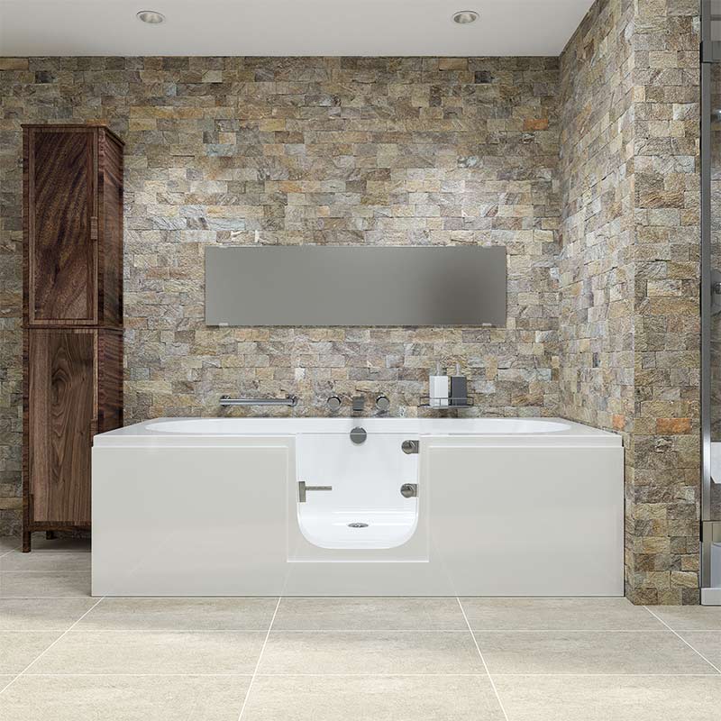 Mantaleda Cortega Walk-In Bathtub (1 size, 2 styles, White) - Brand New Bathrooms