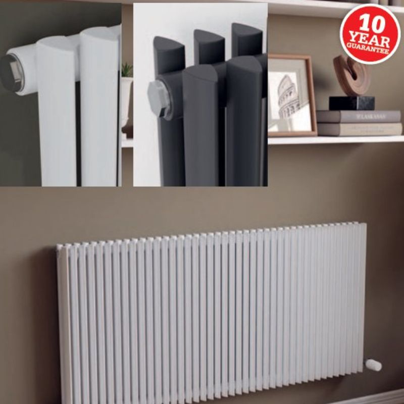 Eucotherm Corus 600 Vertical Tube Radiator (3 sizes, 2 colours, 2 styles)