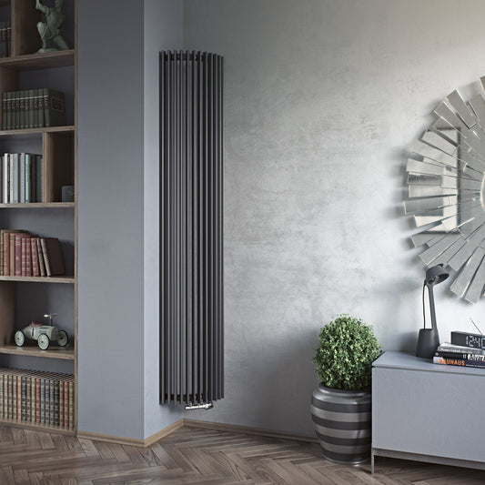 Eucotherm Corus Corner/Wall Vertical Tube Radiator (2 colours, 1 size, 2 styles) - Brand New Bathrooms