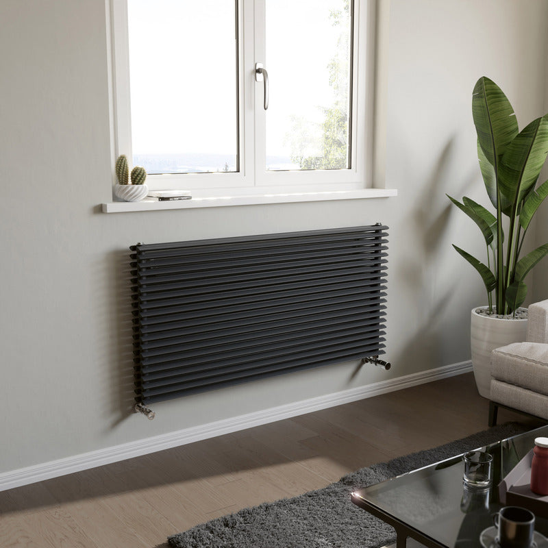 Eucotherm Corus Horizontal Tube Radiator (2 colours, 2 sizes, 2 styles) - Brand New Bathrooms