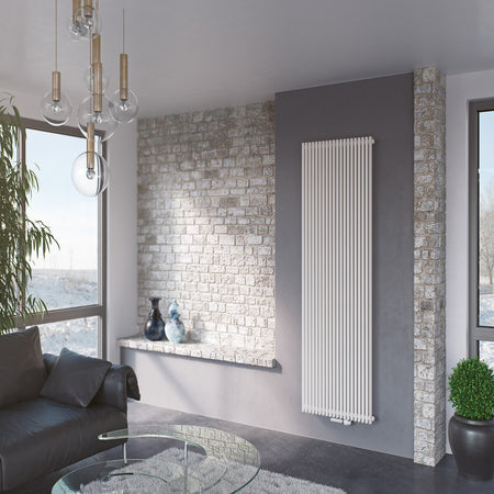 Eucotherm Corus Vertical Tube Radiator (2 colours, 3 sizes, 2 styles) - Brand New Bathrooms