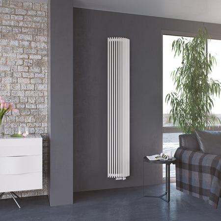 Eucotherm Corus Corner/Wall Vertical Tube Radiator (2 colours, 1 size, 2 styles) - Brand New Bathrooms