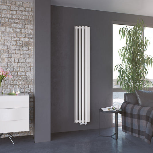 Eucotherm Corus Corner/Wall Vertical Tube Radiator (2 colours, 1 size, 2 styles) - Brand New Bathrooms