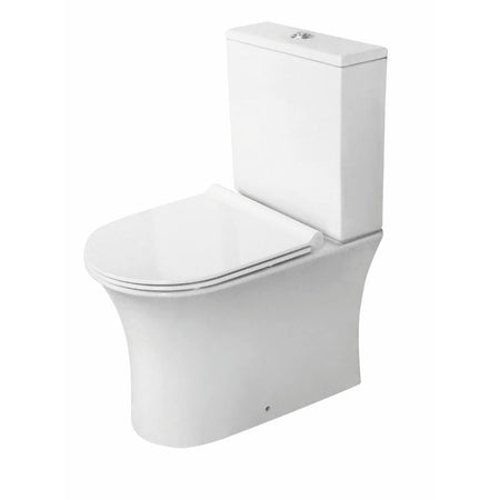 Scudo Deia Rimless Closed Back Pan (White) -  Brand New Bathrooms