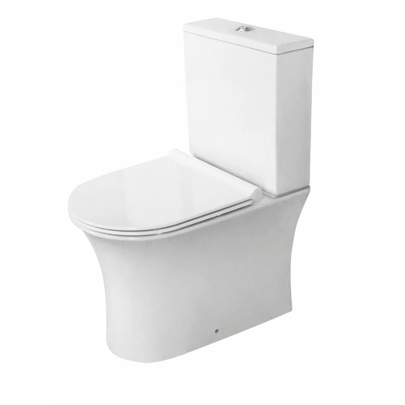 Scudo Deia Rimless Closed Back Pan (White) -  Brand New Bathrooms