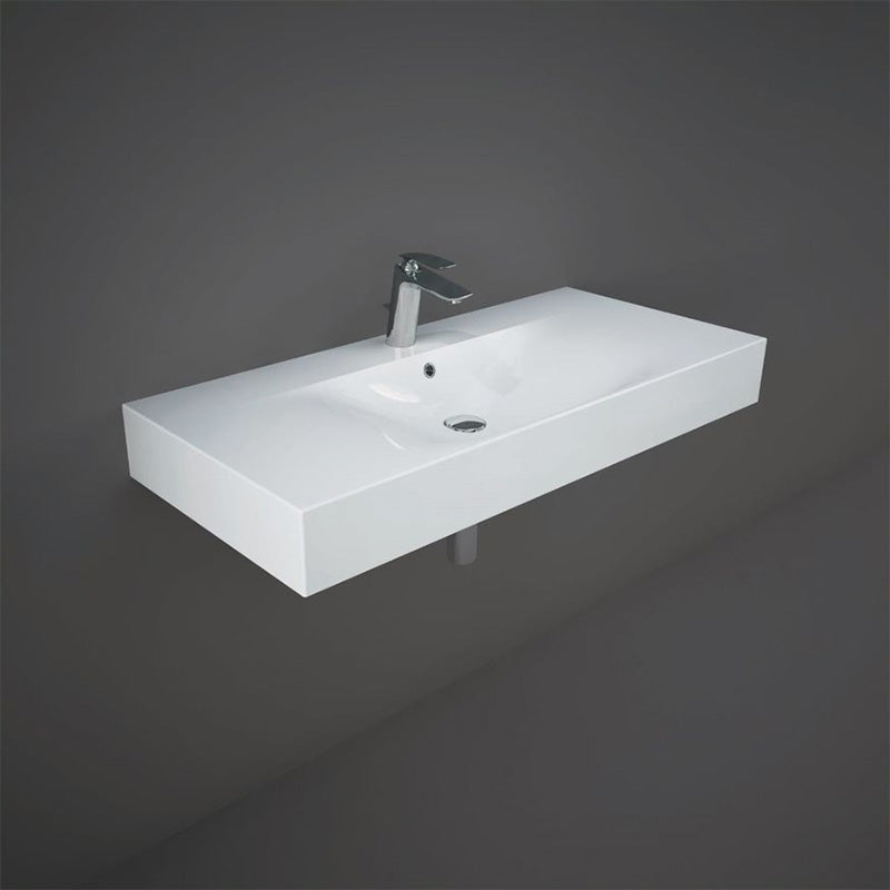 RAK Ceramics Des Wall Hung Basin (4 sizes, 2 styles, Alpine White) - Brand New Bathrooms
