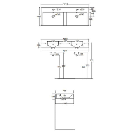 RAK Ceramics Des Wall Hung Basin (4 sizes, 2 styles, Alpine White) - Brand New Bathrooms