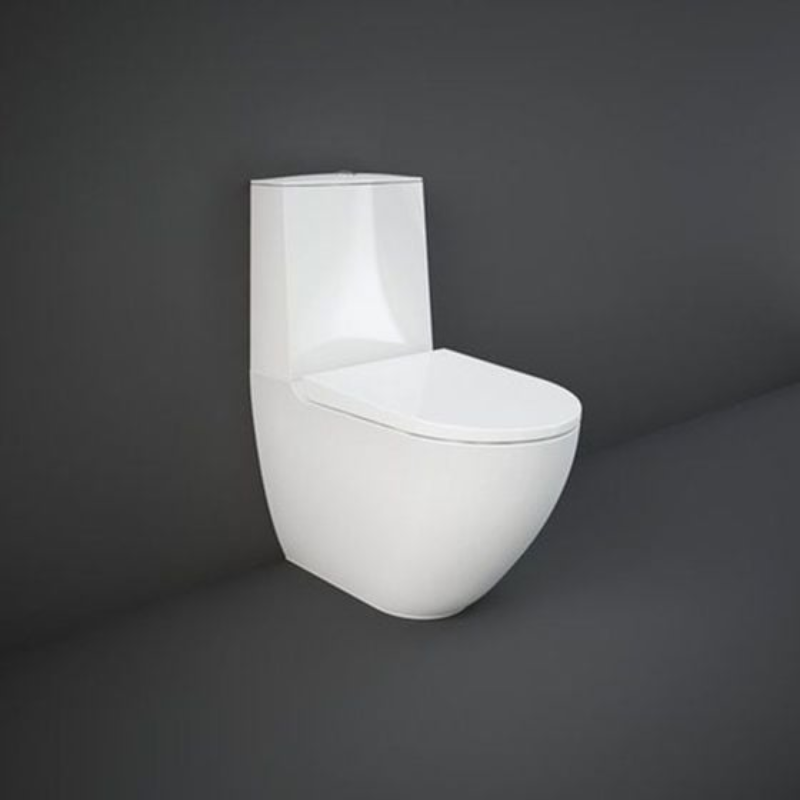 RAK Caramics Des Rimless Close Coupled Back To Wall WC Pan (1 size, White) - Brand New Bathrooms