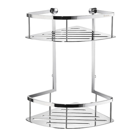 Smedbo Sideline Double Corner Shower Basket (Chrome) - Brand New Bathrooms