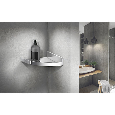 Smedbo Sideline Chrome Stainless Steel Shower Shelf (2 Variants) - Brand New Bathrooms