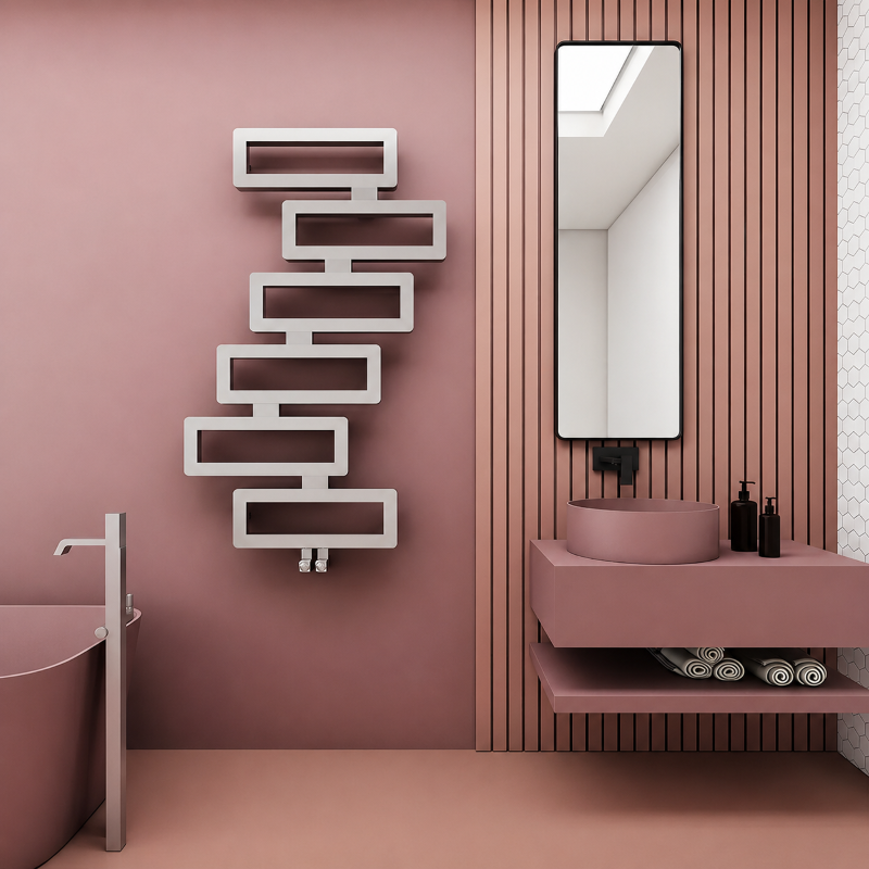 Carisa Domino Stainless Steel Towel Radiator (1 size, 2 colours)