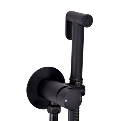 Scudo Douche Handset With Flexi, Holder and Outlet Elbow (3 Colours) - Brand New Bathrooms