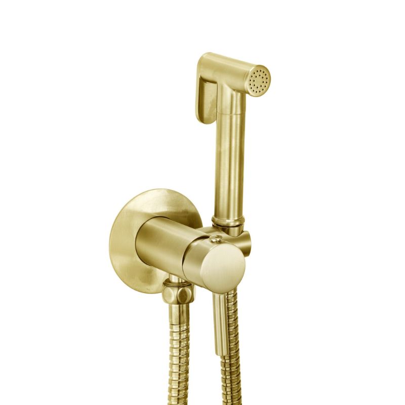 Scudo Douche Handset With Flexi, Holder and Outlet Elbow (3 Colours) - Brand New Bathrooms