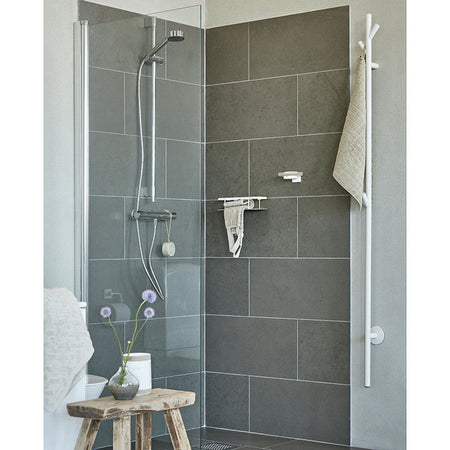 Smedbo House Holder With Soap Dish White/Glass (1 Variant) - Brand New Bathroom 