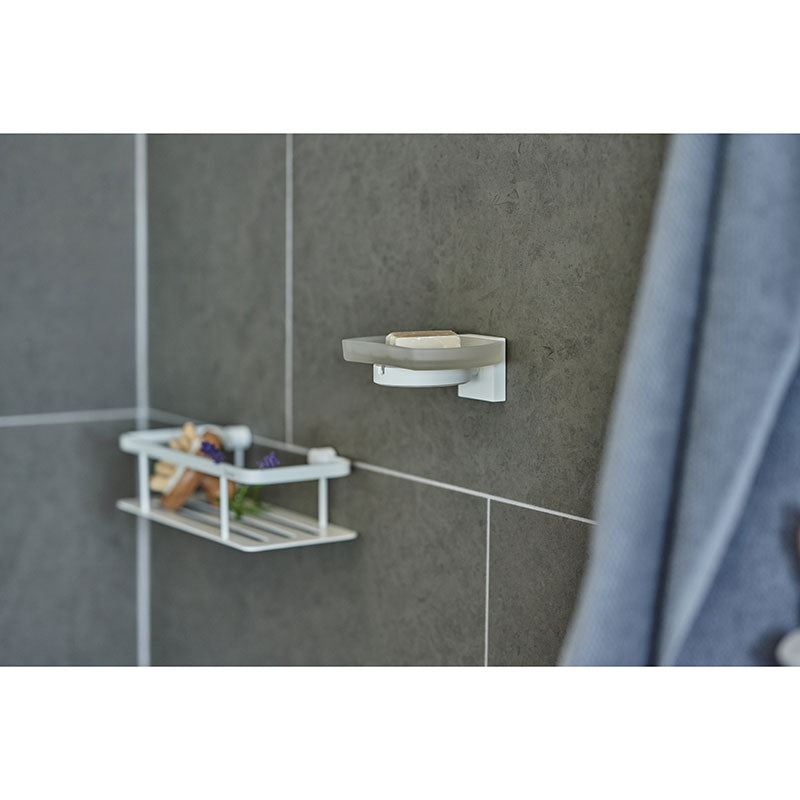 Smedbo House Holder With Soap Dish White/Glass (1 Variant) - Brand New Bathroom 