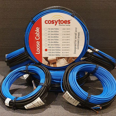 Cosytoes Underfloor Heating Decoupling Mat Cable (11 sizes, 11.5w/m) - Brand New Bathrooms