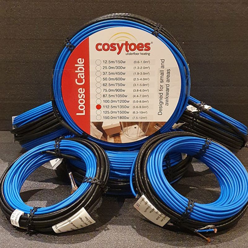 Cosytoes Underfloor Heating Decoupling Mat Cable (11 sizes, 11.5w/m) - Brand New Bathrooms
