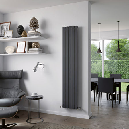 Eucotherm Delta Line Vertical Aluminium Radiator (2 colours, 3 sizes) - Brand New Bathrooms