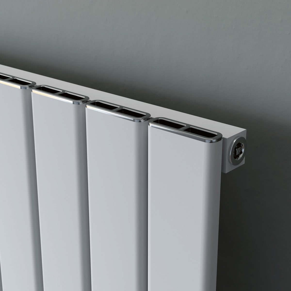 Eucotherm Delta Line Vertical Aluminium Radiator (2 colours, 3 sizes) - Brand New Bathrooms