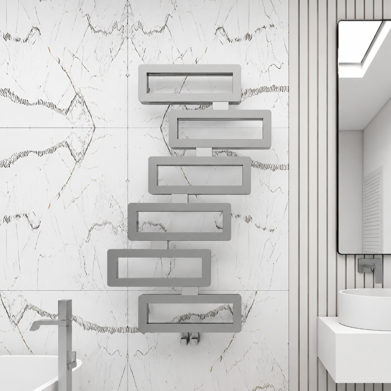 Carisa Domino Stainless Steel Towel Radiator (1 size, 2 colours)