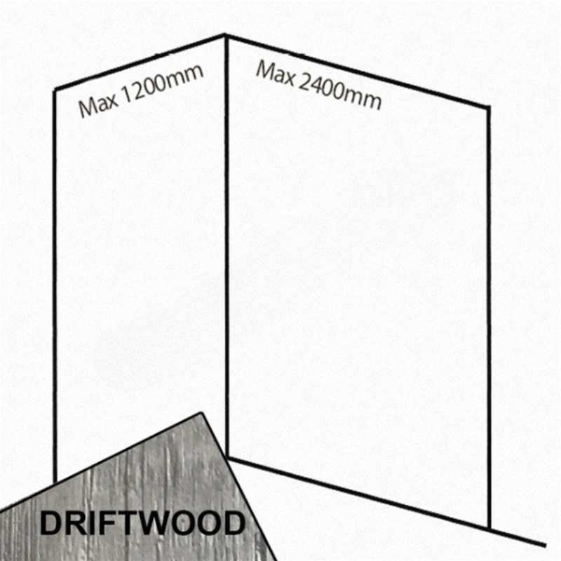 Bushboard Nuance Corner Pack C2 (for Shower Enclosures up to 2400mm) Driftwood - Brand New Bathrooms
