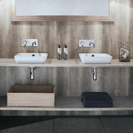 Bushboard Nuance Corner Pack A2 (for Shower Enclosures up to 1200mm) Driftwood - Brand New Bathrooms