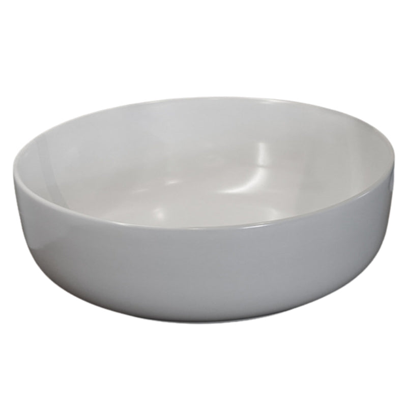 Loutro Lavabo Drossia Round Ceramic Basin (1 size, 2 colours) - Brand New Bathrooms