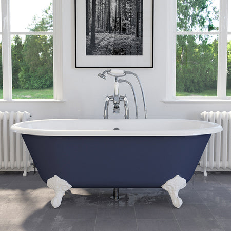 Hurlingham Dryden Small Double Ended Cast Iron Clawfoot Bathtub (1 size, any colour) - Brand New Bathrooms