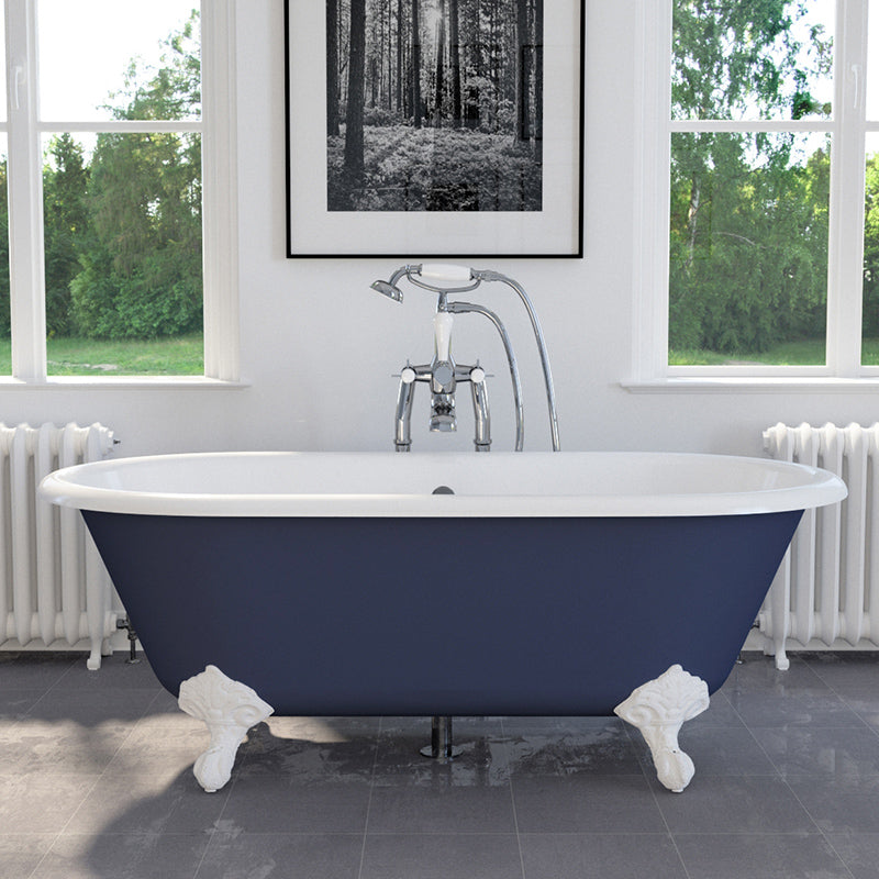 Hurlingham Dryden Small Double Ended Cast Iron Clawfoot Bathtub (1 size, any colour) - Brand New Bathrooms
