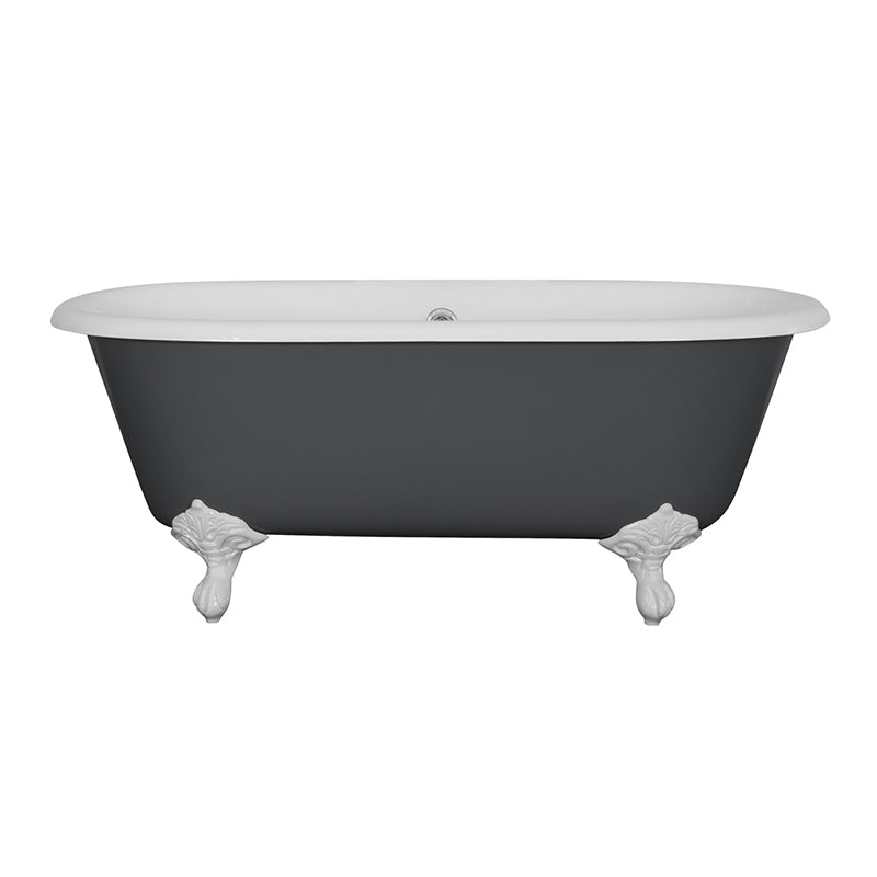 Hurlingham Dryden Small Double Ended Cast Iron Clawfoot Bathtub (1 size, any colour) - Brand New Bathrooms