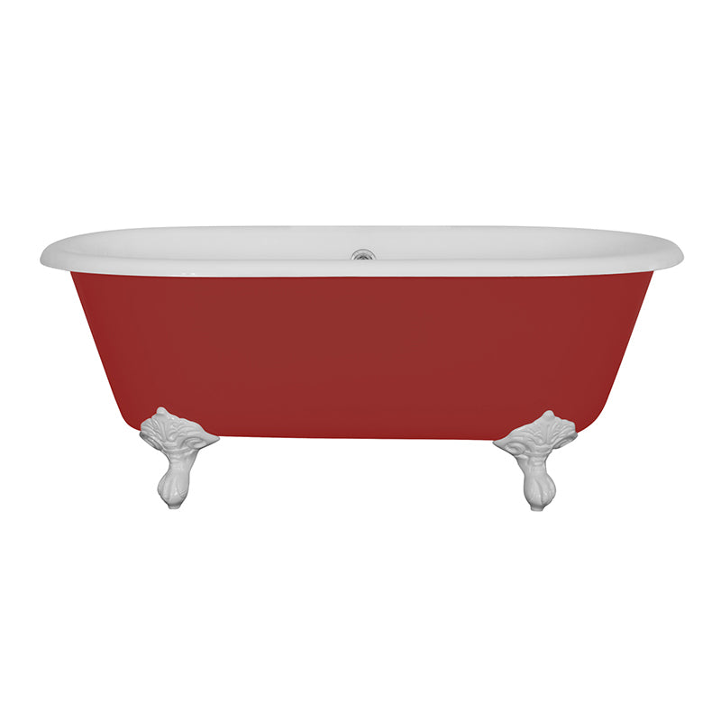 Hurlingham Dryden Small Double Ended Cast Iron Clawfoot Bathtub (1 size, any colour) - Brand New Bathrooms