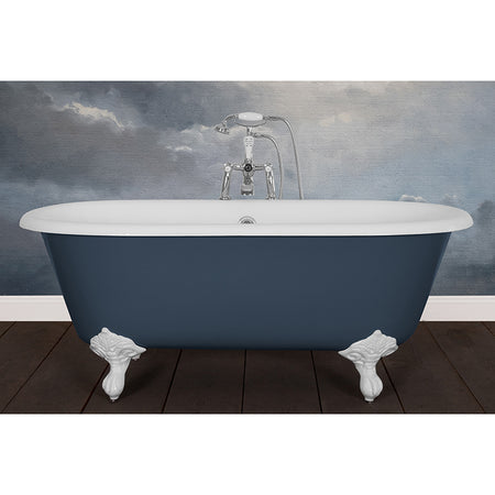 Hurlingham Dryden Small Double Ended Cast Iron Clawfoot Bathtub (1 size, any colour) - Brand New Bathrooms