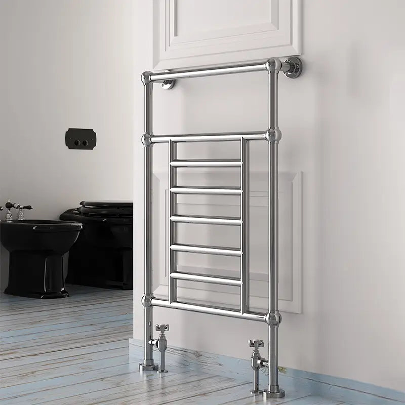 Carisa Edward Stainless Steel Towel Radiator 1 section (H950mm x W650mm) - Brand New Bathrooms