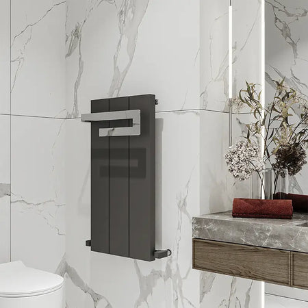 Carisa Elvino Bath Aluminium Towel Radiator 8 sections - Brand New Bathrooms