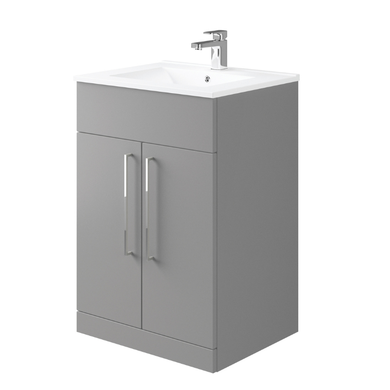 Giavani Bathrooms Complete Bathroom Suite with 1700mm Bath, Matt Black Brassware & Vanity Unit (3 colours)