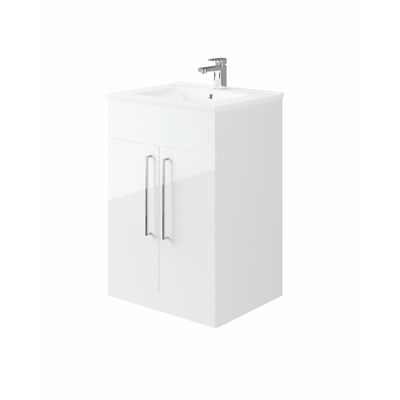 Giavani Bathrooms Complete Shower Suite with 900mm Quadrant Enclosure, Black Brassware & Vanity Unit (3 colours)