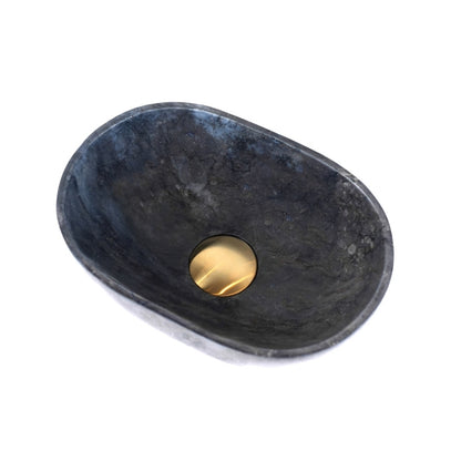 Loutro Lavabo Elleni-B Oval Marble Basin (1 size, Anthracite) - Brand New Bathrooms