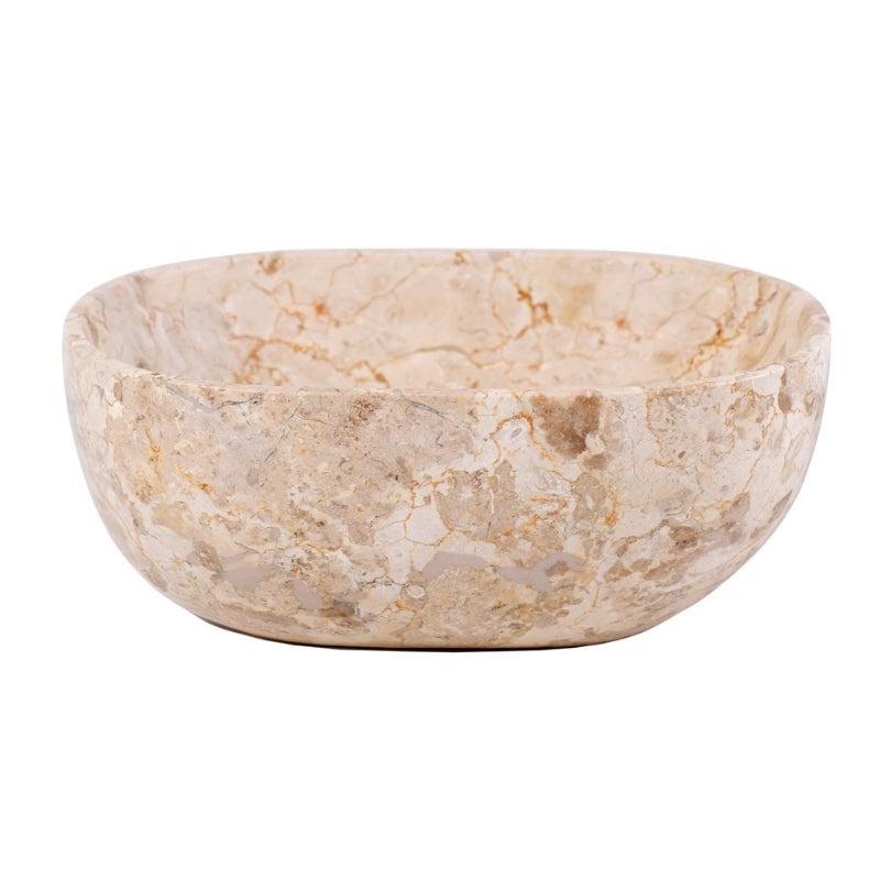 Loutro Lavabo Elleni-S Oval Marble Basin (1 size, Beige) - Brand New Bathrooms