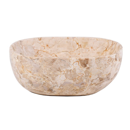 Loutro Lavabo Elleni-S Oval Marble Basin (1 size, Beige) - Brand New Bathrooms