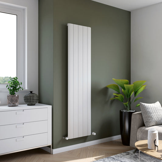 Eucotherm Eris Vertical Aluminium Radiator (2 colours, 3 sizes) - Brand New Bathrooms