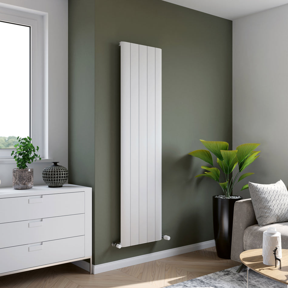 Eucotherm Eris Vertical Aluminium Radiator (2 colours, 3 sizes) - Brand New Bathrooms