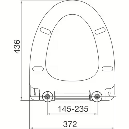 Euro Showers Ceraline Toilet Seat (Special Shaped, White) - Brand New Bathrooms
