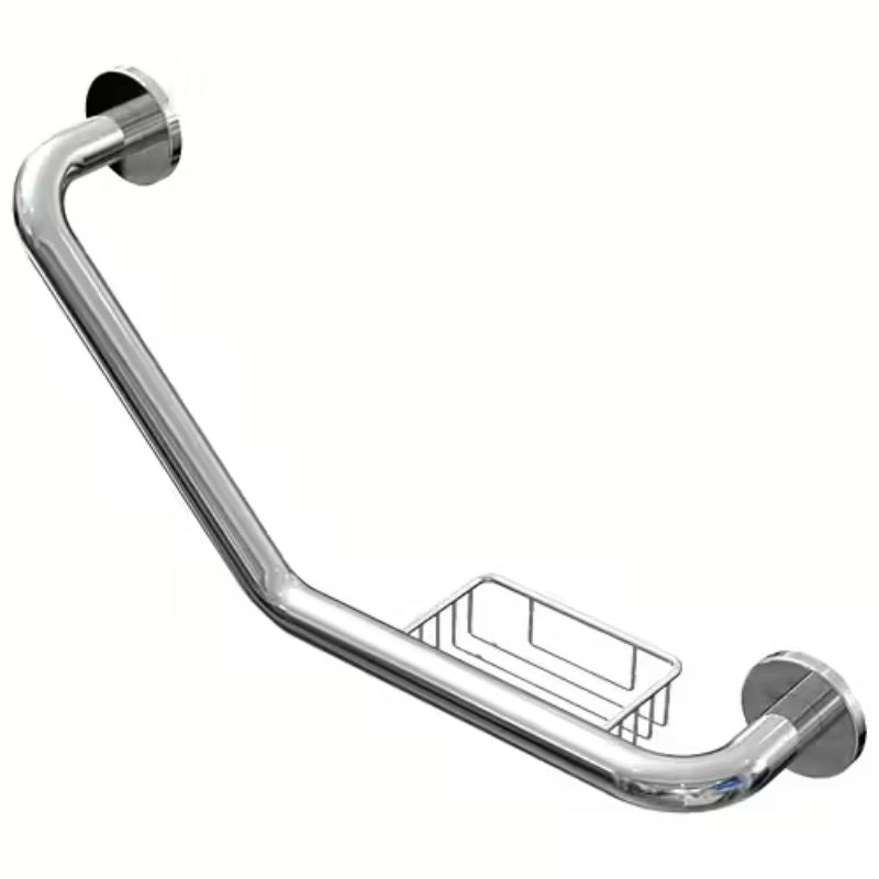 Euro Showers Polished Stainless Steel Grab Rail with Soap Dish (1 size) - Brandnew Bathroom