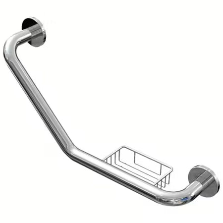 Euro Showers Polished Stainless Steel Grab Rail with Soap Dish (1 size) - Brandnew Bathroom