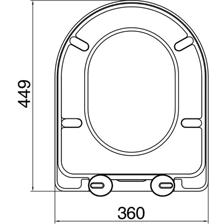 Euro Showers Rainbow Middle D Style D Shaped Toilet Seat (3 colours) - Brand New Bathrooms