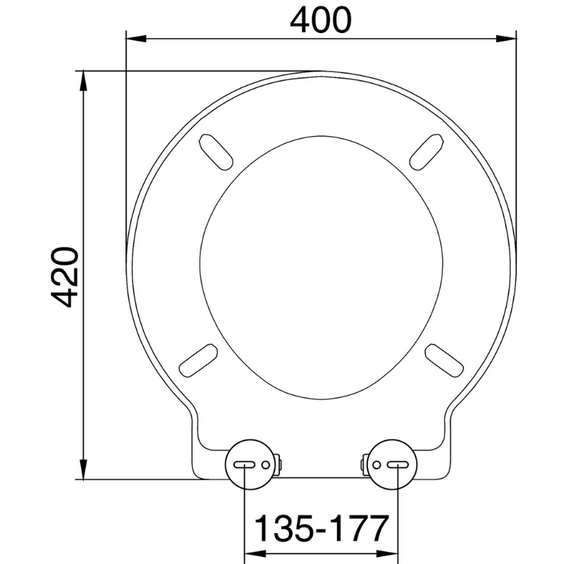 Euro Showers Round Toilet Seat (Special Shaped, 3 colours) - Brand New Bathrooms