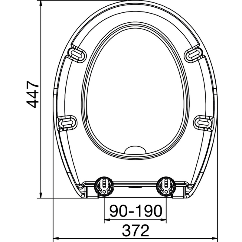 Euro Showers SlimLux Universal Toilet Seat (White) - Brand New Bathrooms