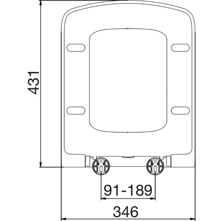Euro Showers Smiley D Toilet Seat (Special Shaped, White) - Brand New Bathrooms